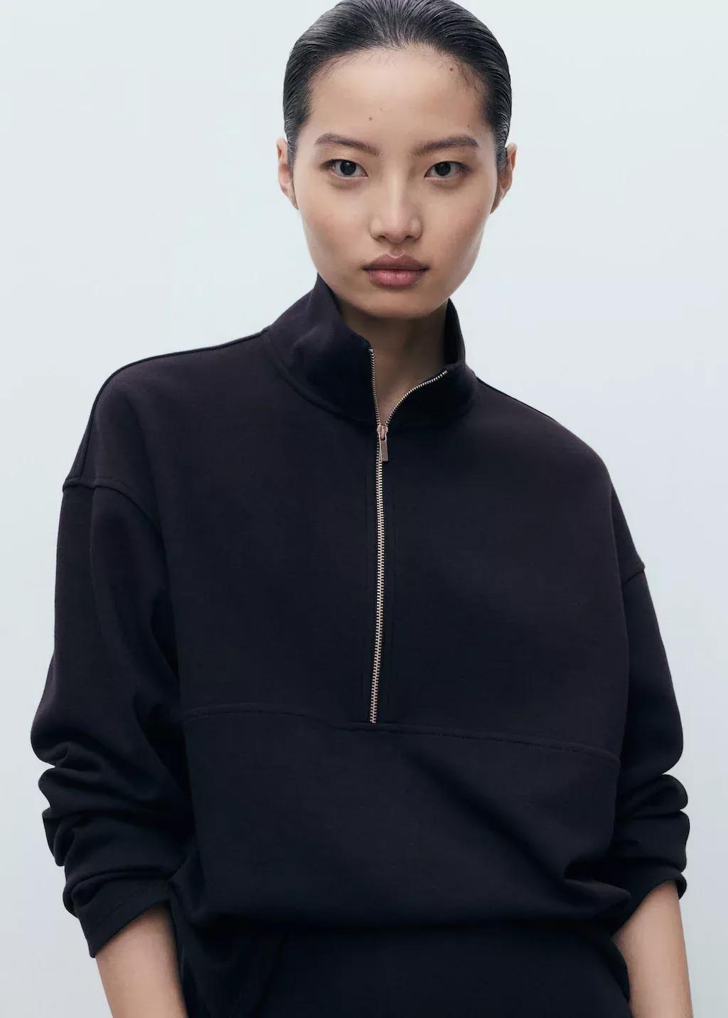 NAVY Turtleneck sweatshirt with zip, 0201_56, medium