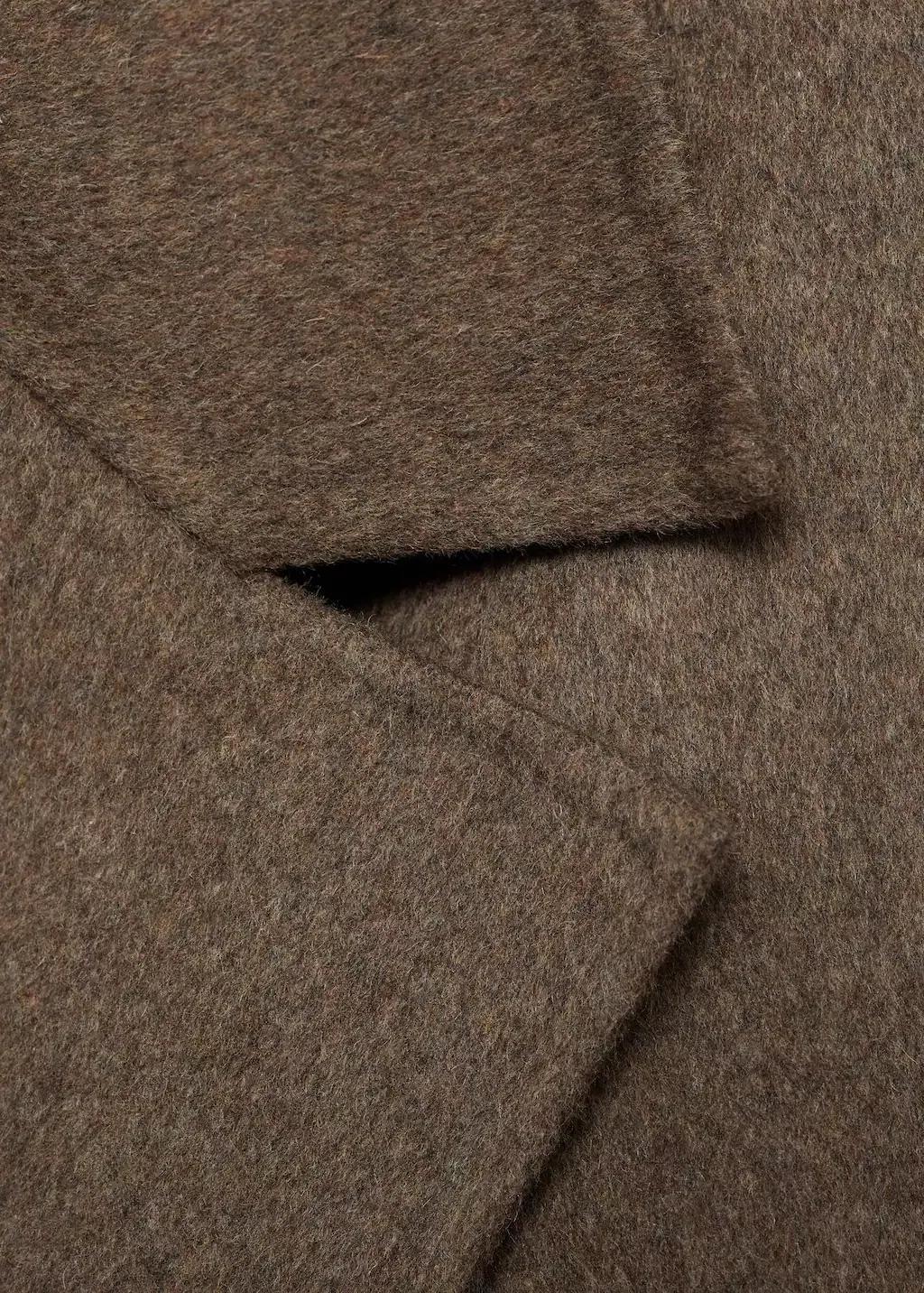 Brown Handmade Oversized Wool Coat, Medium Brown, large image number 1