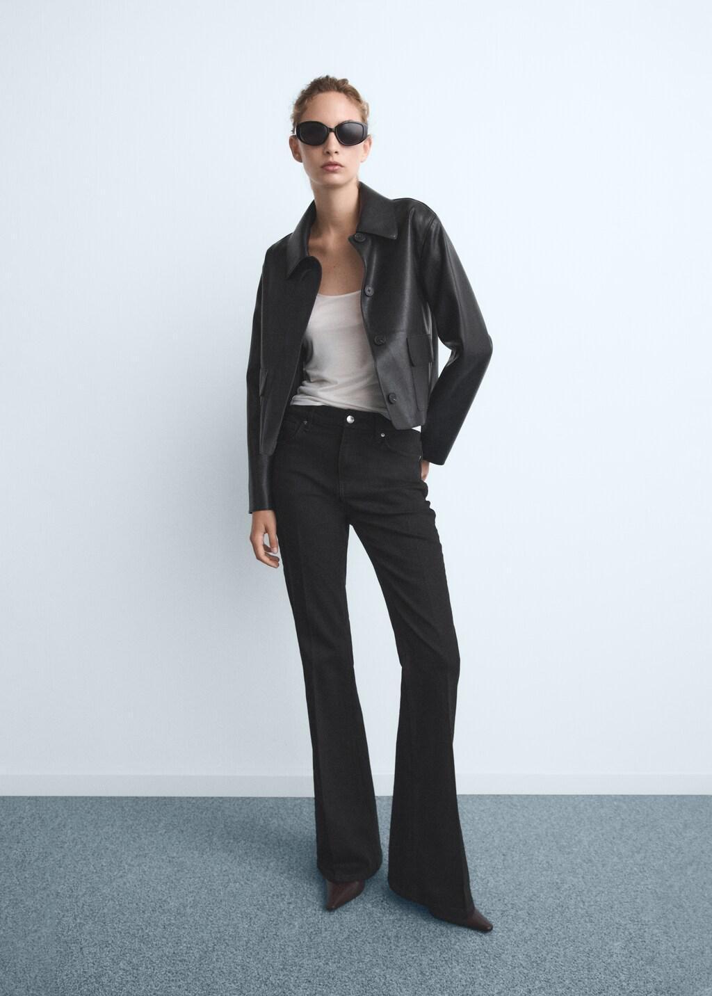 Grey Violet Flared High-Rise Jeans, 0201_TN, large image number 0