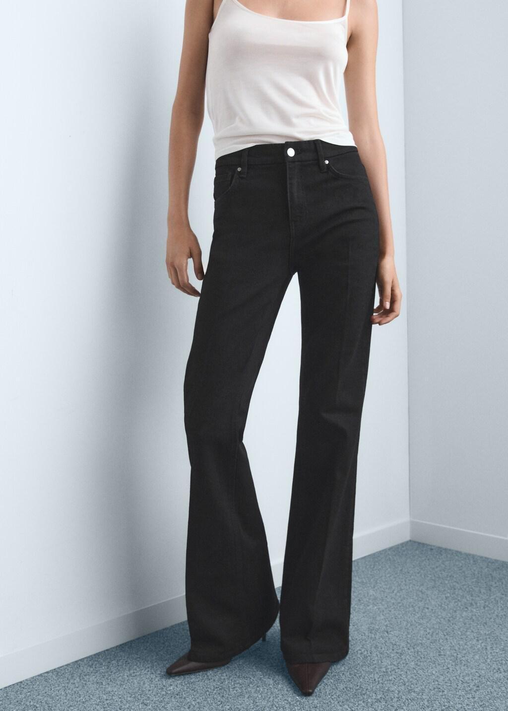 Grey Violet Flared High-Rise Jeans, 0201_TN, large image number 3