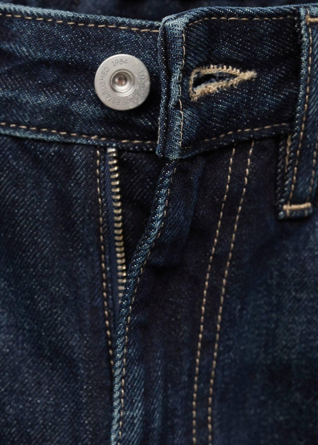 Blue Wide-Leg Jeans With Turn-Up Hem, Open Blue, large image number 1