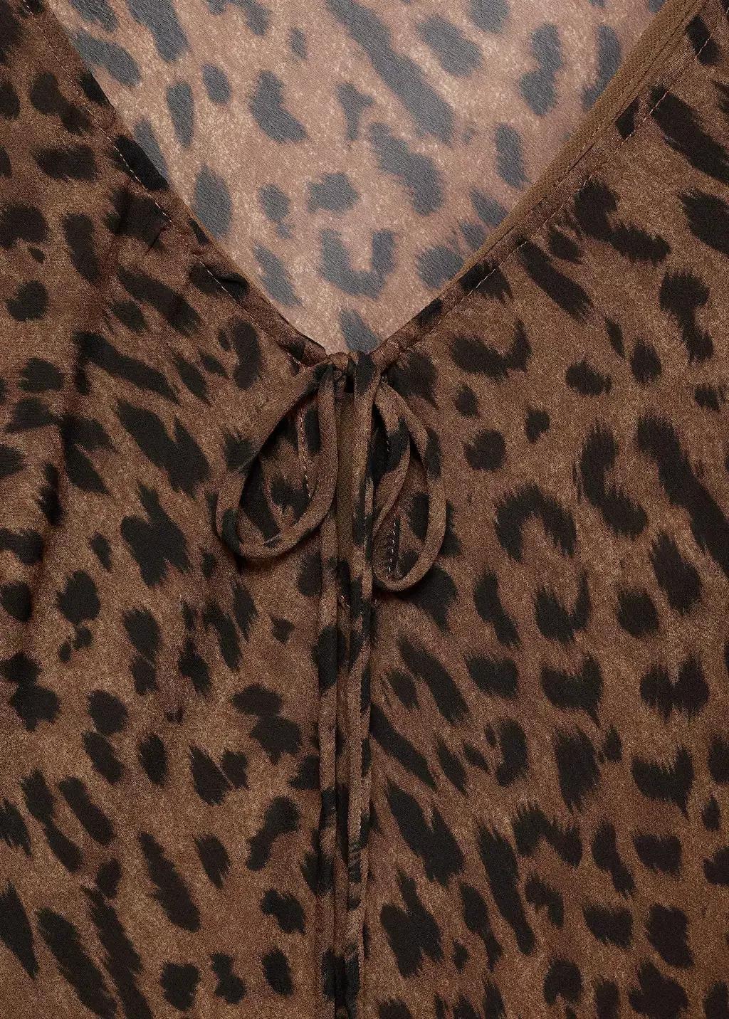 Black Long-Sleeved Leopard-Print Dress, , large image number 2