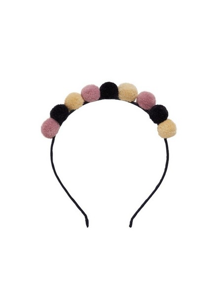 Mango - Navy Pompoms Headband, Kids Girl