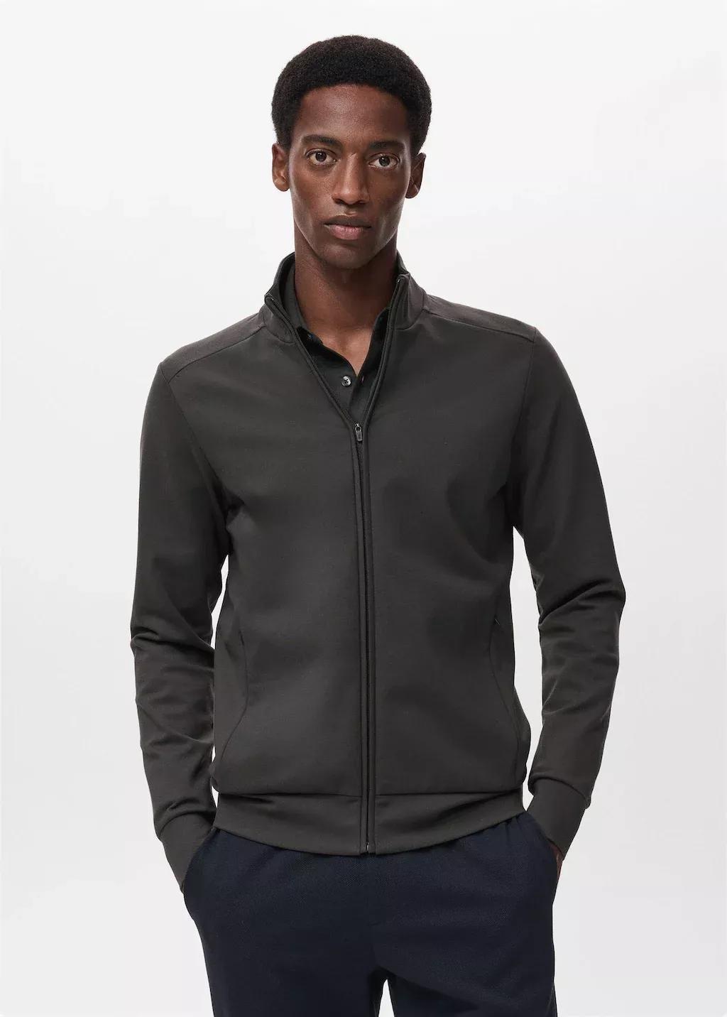Green Regular-Fit Technical Sweatshirt, Dark Green, large image number 0