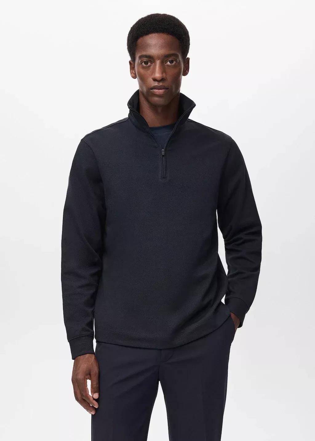 Navy Regular-Fit Zip-Up Hoodie, Navy, large image number 0