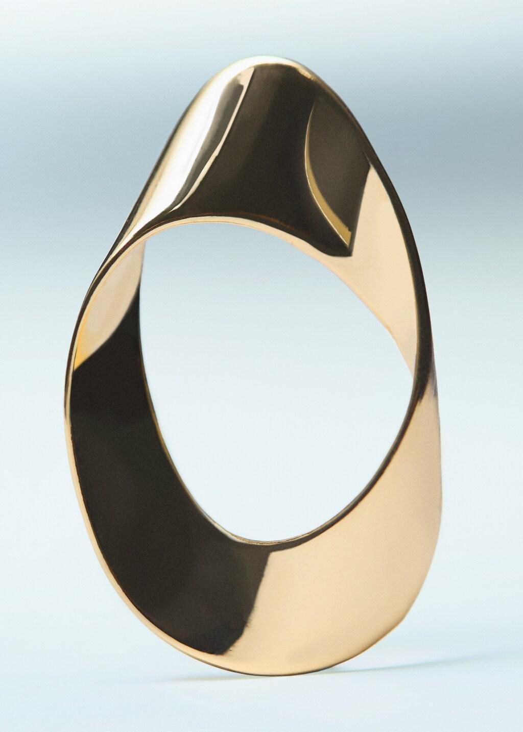 Gold Twisted Hoop Earrings, 0201_OR, medium