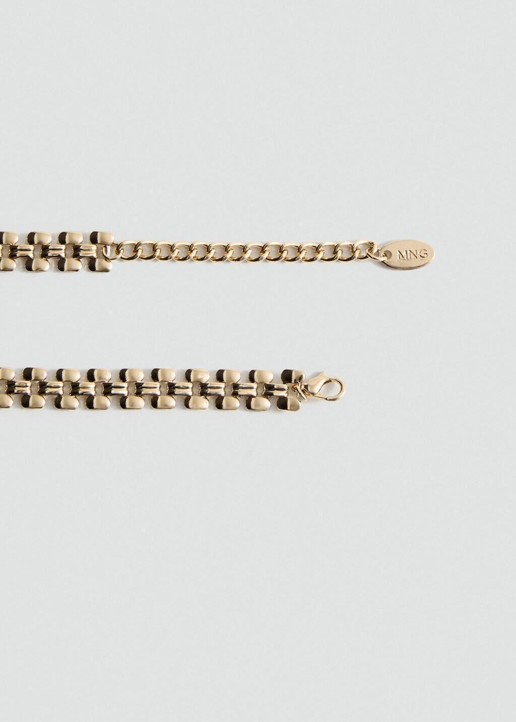 GOLD Resin appliqu&eacute; necklace, 0201_OR, medium