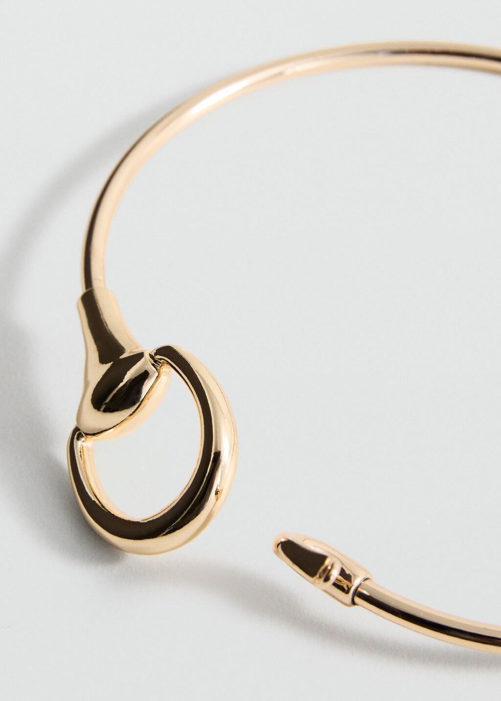 GOLD Rigid choker collar, 0201_OR, medium