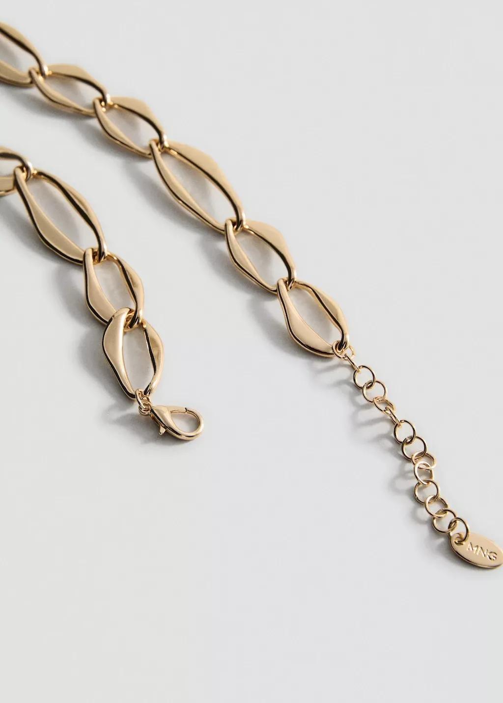 GOLD Flat link necklace, 0201_OR, medium