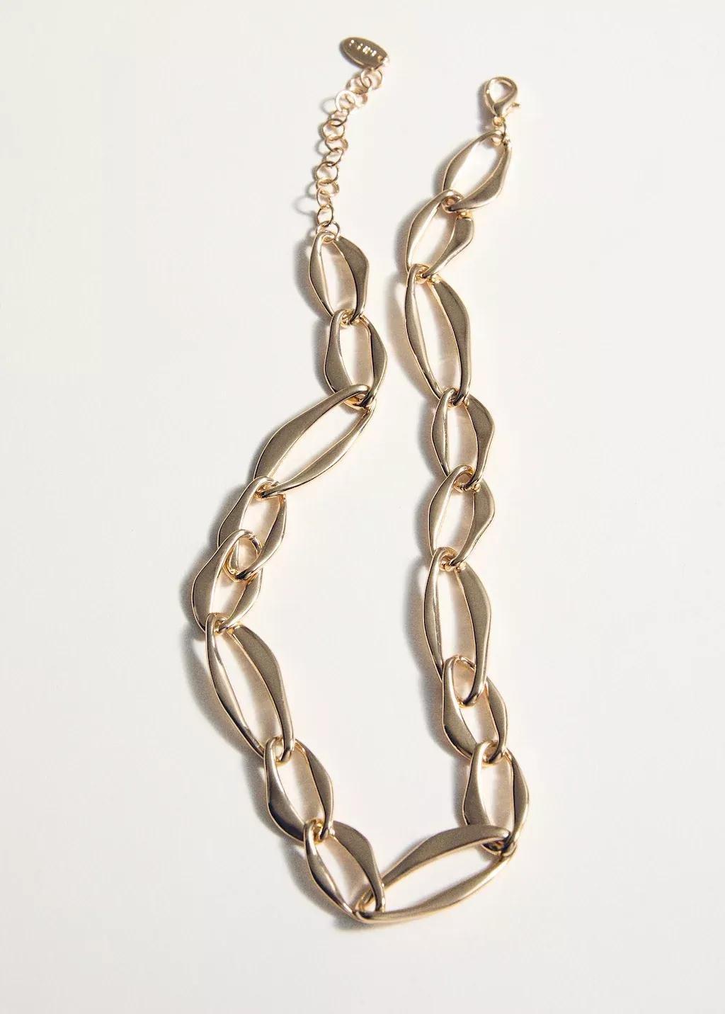 GOLD Flat link necklace, 0201_OR, large image number 1