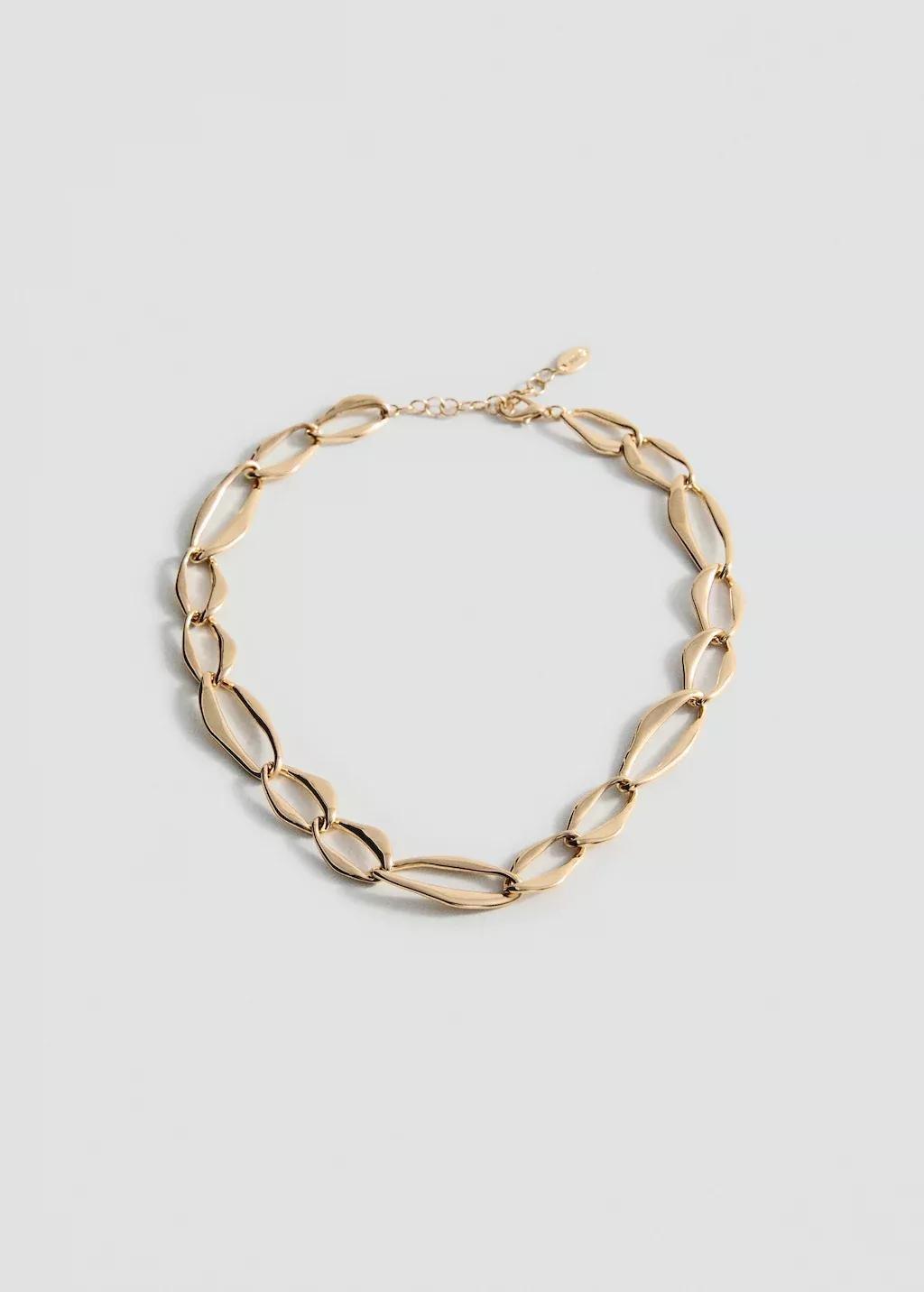 GOLD Flat link necklace, 0201_OR, large image number 2