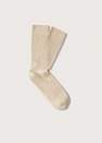 Mango - Lt-Pastel Brown Ribbed Cotton Socks, Men