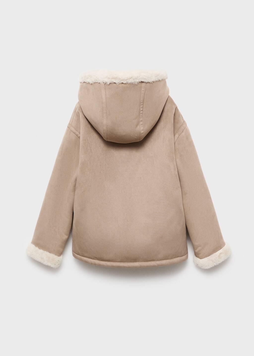 LT PASTEL GREY Fur and suede-effect coat, Kids Girl, Light Pastel Grey, large image number 3