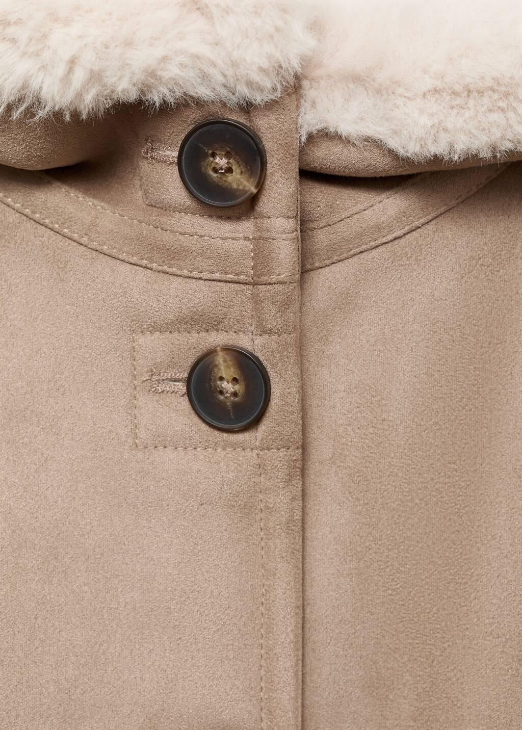 LT PASTEL GREY Fur and suede-effect coat, Kids Girl, Light Pastel Grey, large image number 4