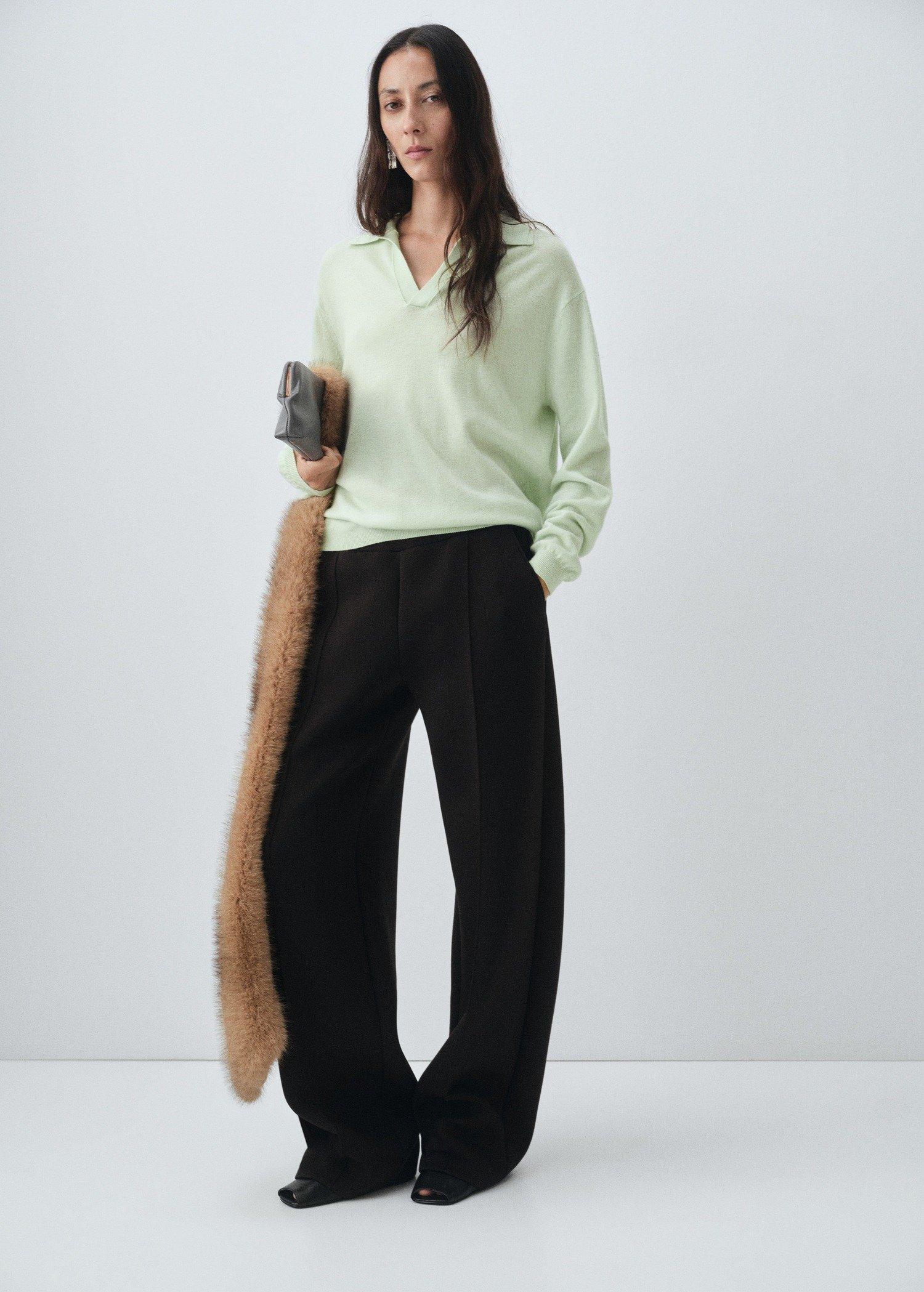 Turquoise 100% Wool Polo-Neck Sweater, Turquoise - Aqua, large image number 1