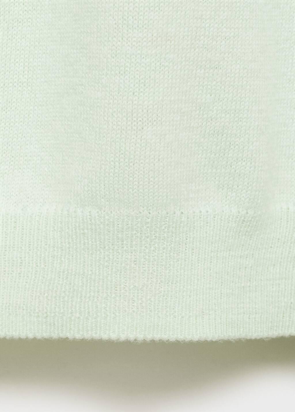 Turquoise 100% Wool Polo-Neck Sweater, Turquoise - Aqua, large image number 3