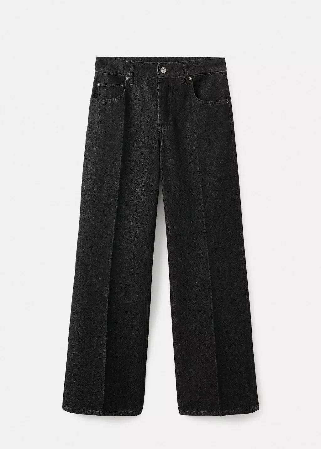 Blue Mid-Rise Straight Jeans, Open Blue, large image number 0