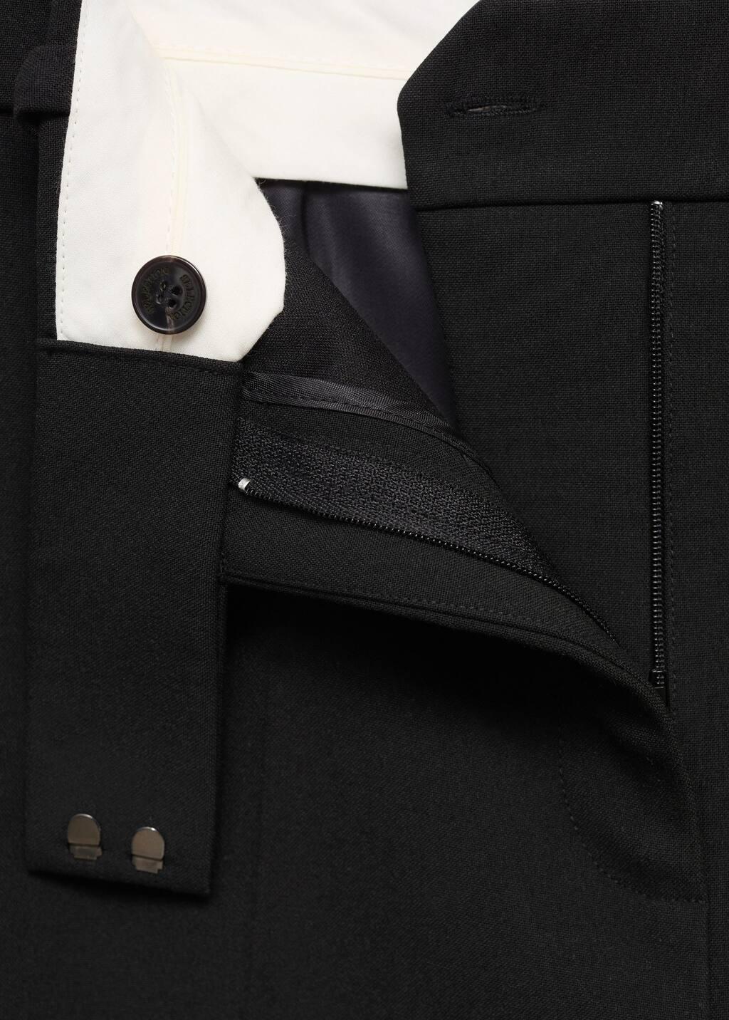 Black Flared-Style Suit Trousers, , large image number 3