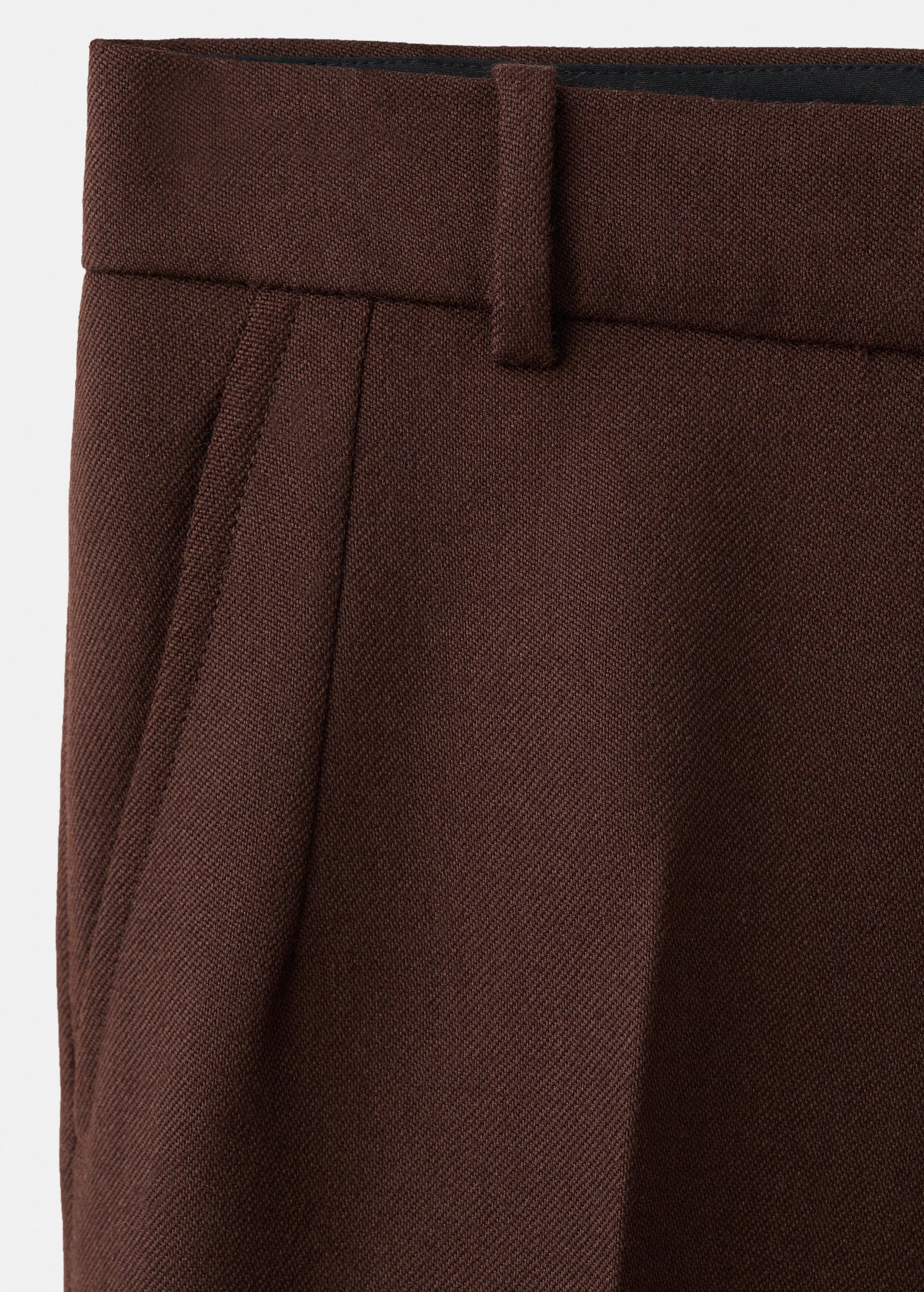 Brown Long Suit Trousers, Brown, large image number 2