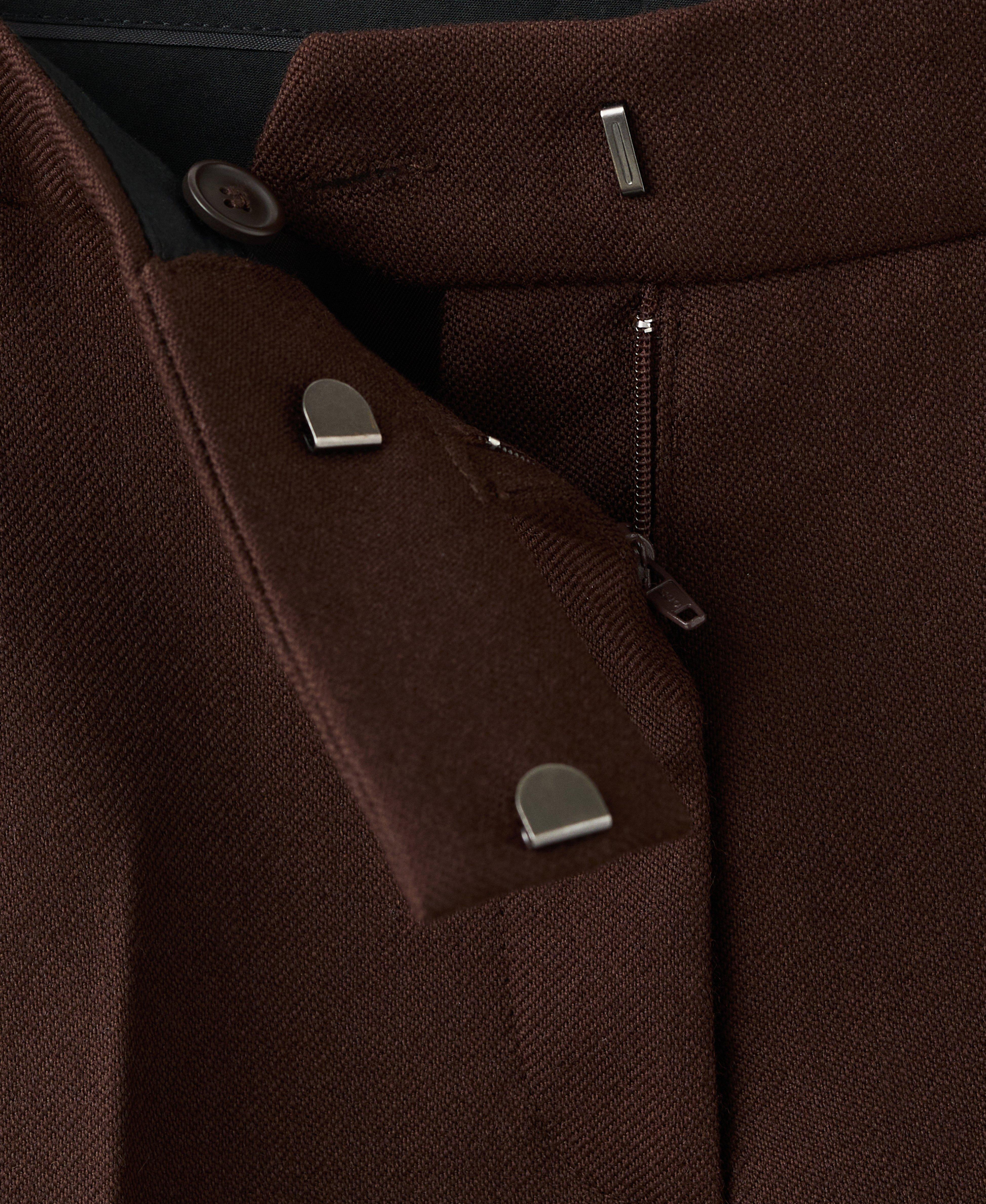 Brown Long Suit Trousers, Brown, large image number 3