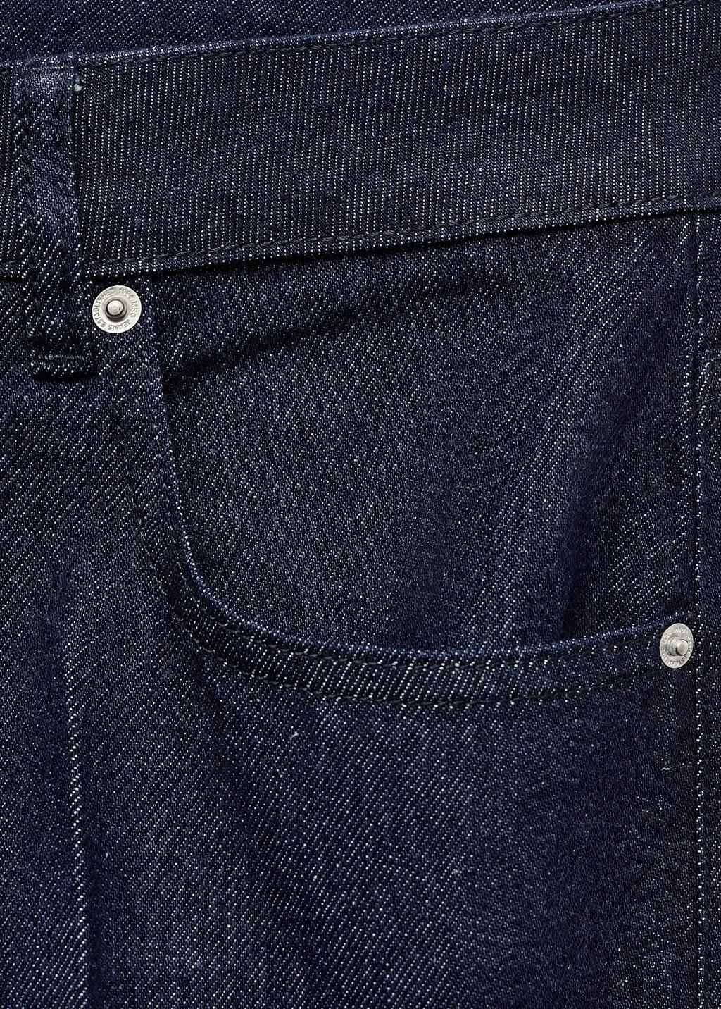 OPEN BLUE Low-rise straight-leg jeans with buttons, 0201_TS, large image number 5