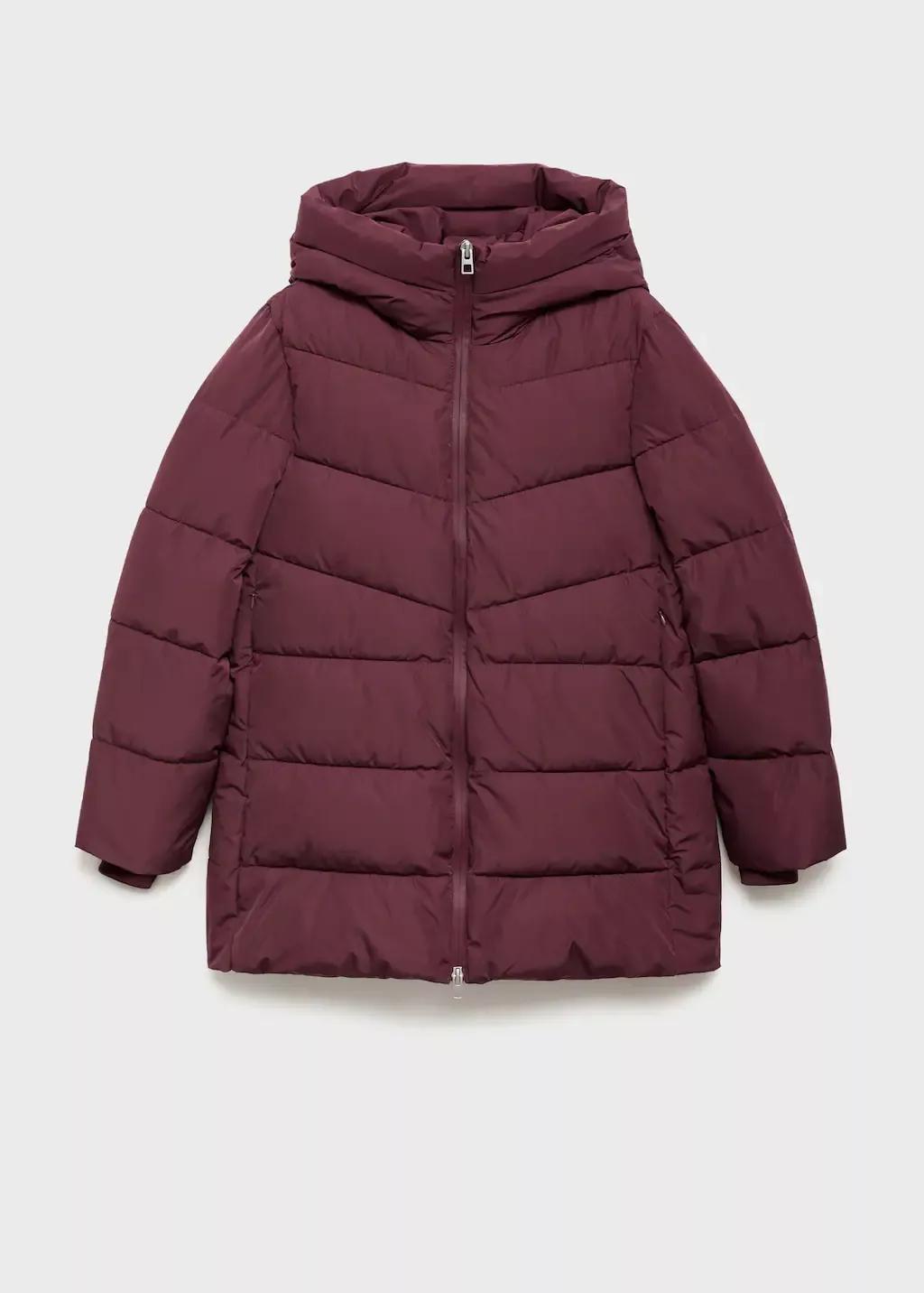 Red Hood Puffer Coat, 0201_76, large image number 0