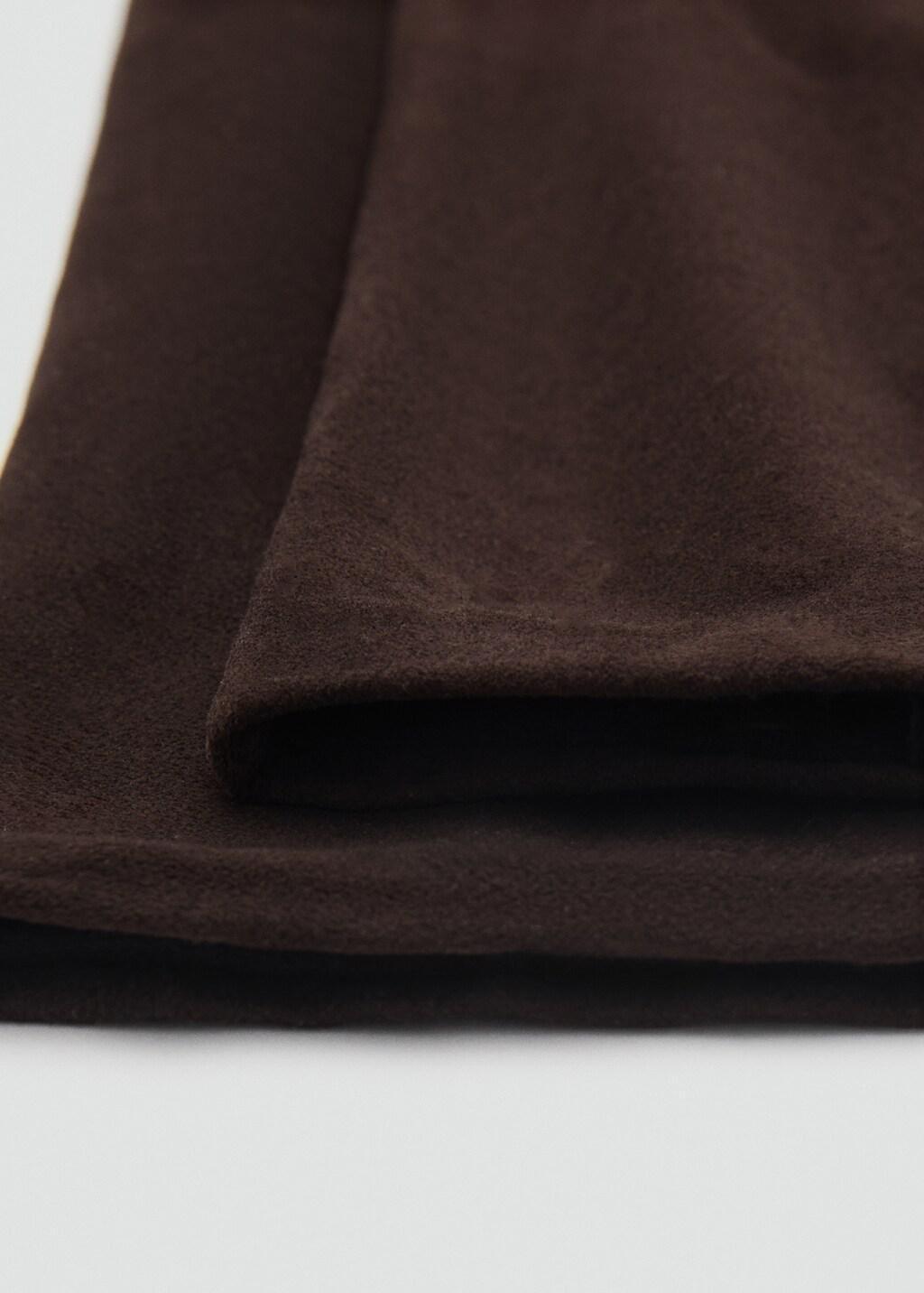 Brown 100% Suede Long Gloves, , large image number 1