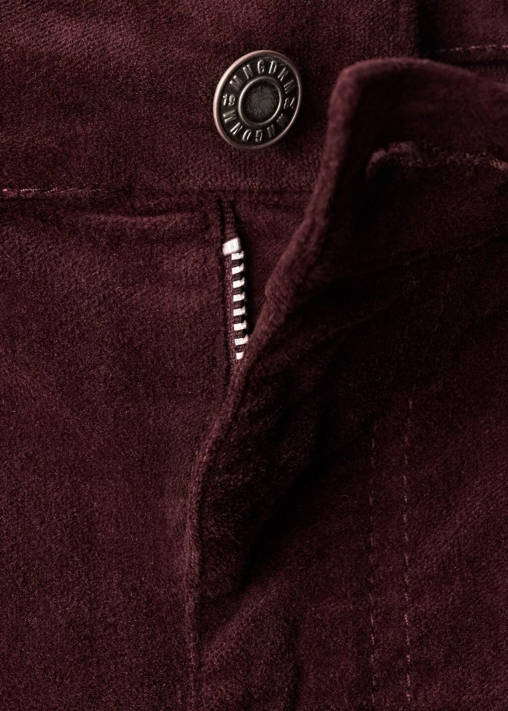 DARK RED Velvet flared jeans, 0201_77, large image number 1