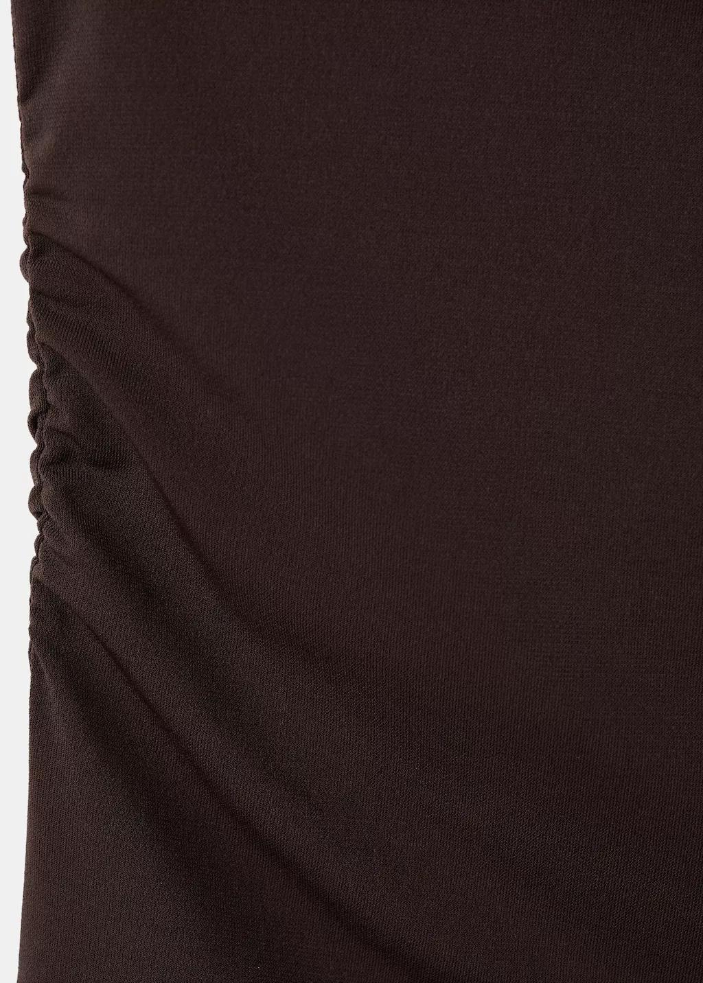 BROWN Top with asymmetrical neckline and metallic detail, Brown, large image number 5