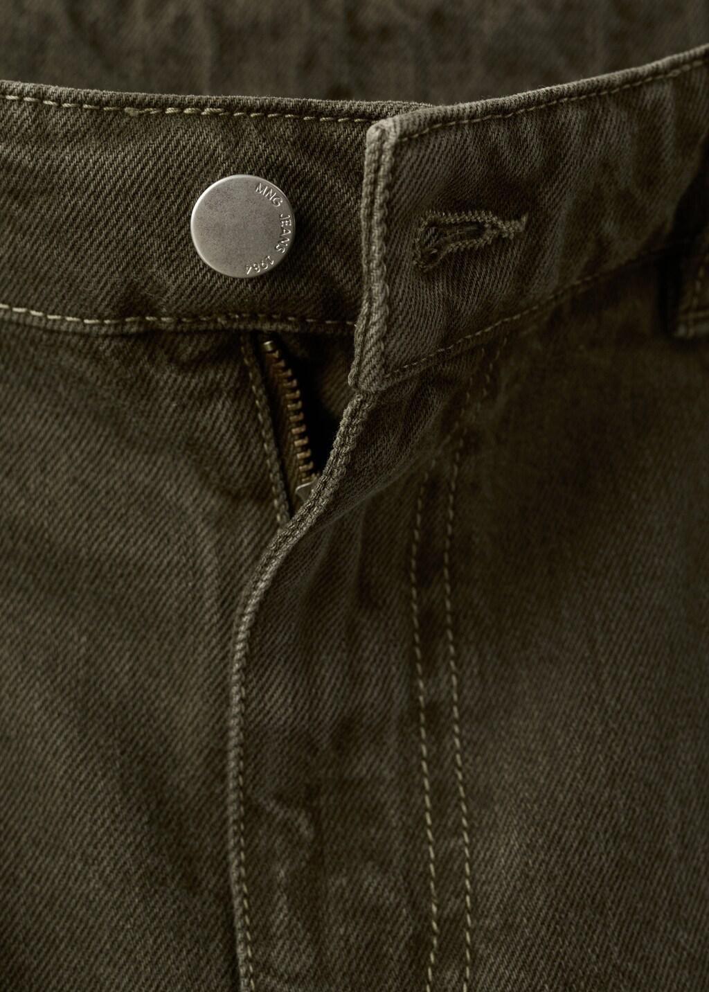 Khaki Low-Rise Barrel Jeans, Beige - Khaki, large image number 1