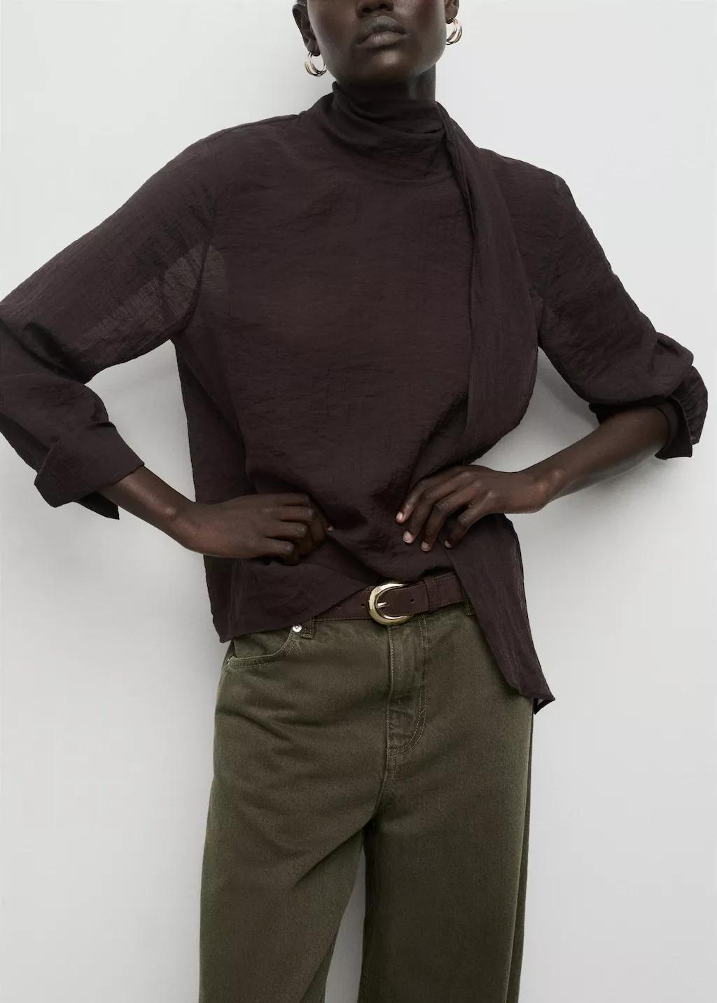 Khaki Low-Rise Barrel Jeans, Beige - Khaki, large image number 4