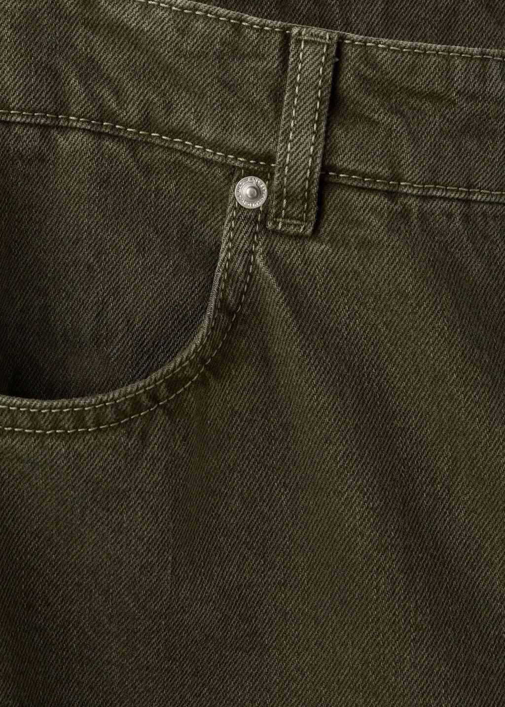 Khaki Low-Rise Barrel Jeans, Beige - Khaki, large image number 5