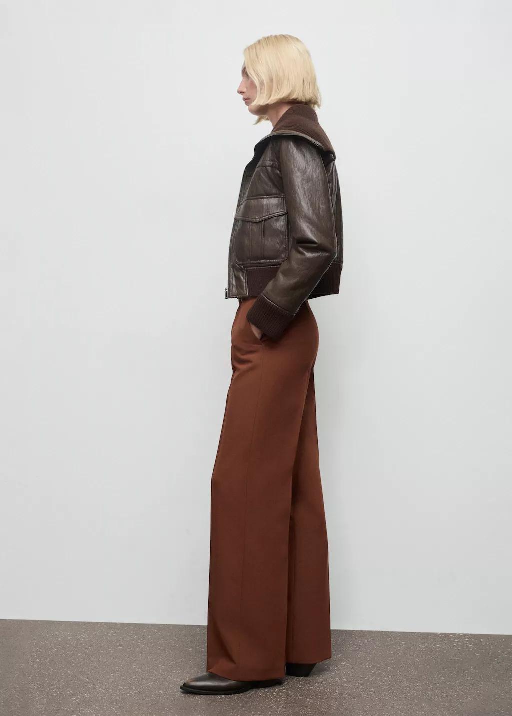 RUST - COPPER Seam-detail straight-fit trousers, 0201_79, large image number 0