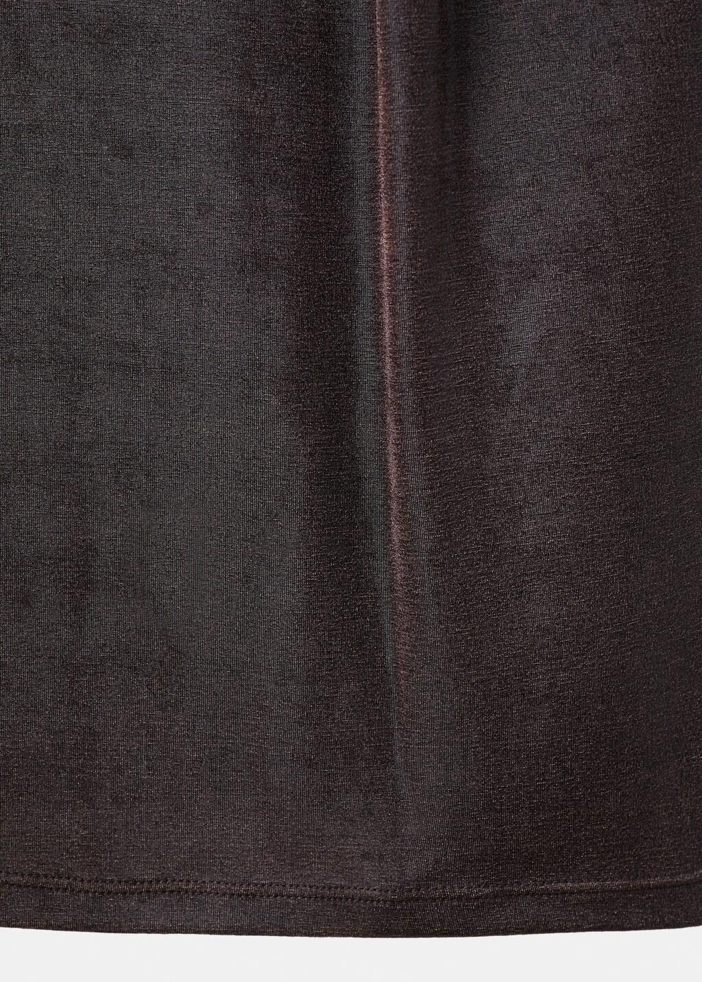 Brown Lurex T-Shirt With Gathered Detail, Brown, large image number 5