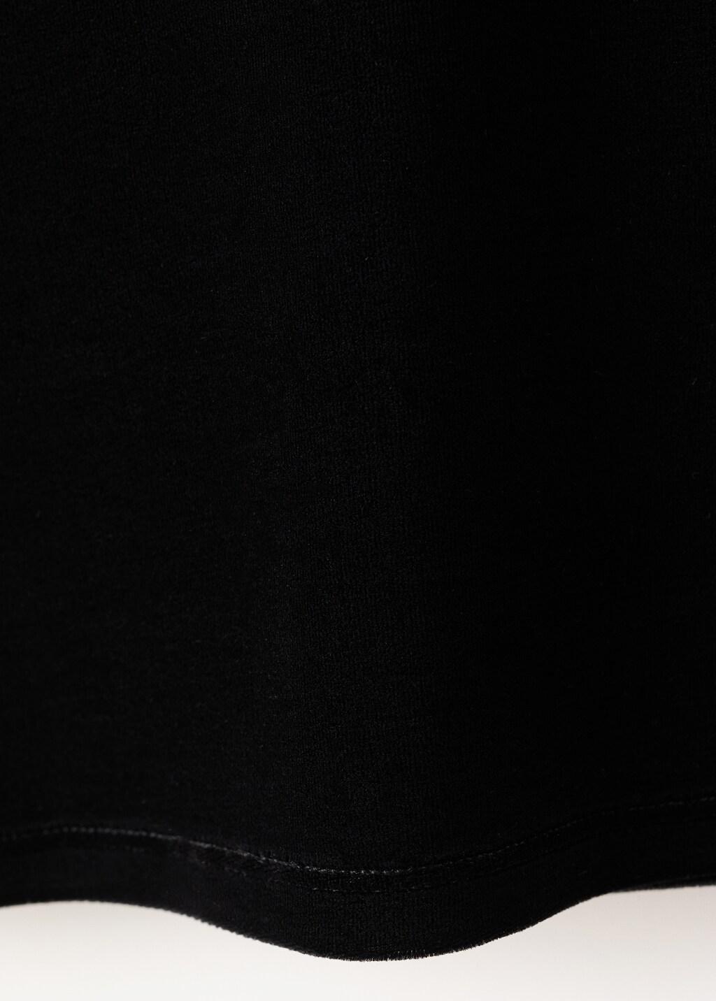 Black Velvet Halter-Neck Top With Toggle, Black, large image number 5