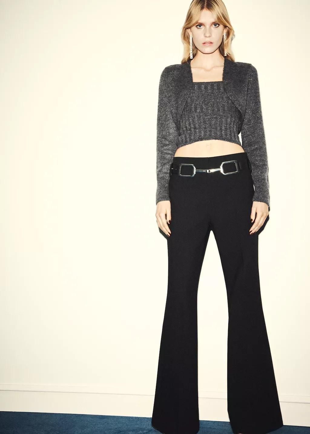 Grey Lurex Cropped Cardigan, Grey, medium