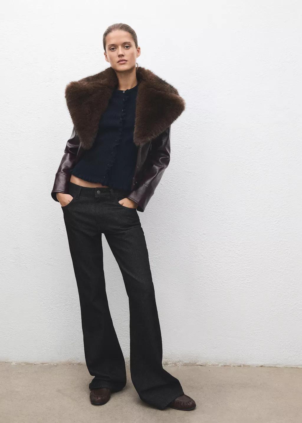 Navy Scalloped Edges Cardigan, Navy, medium