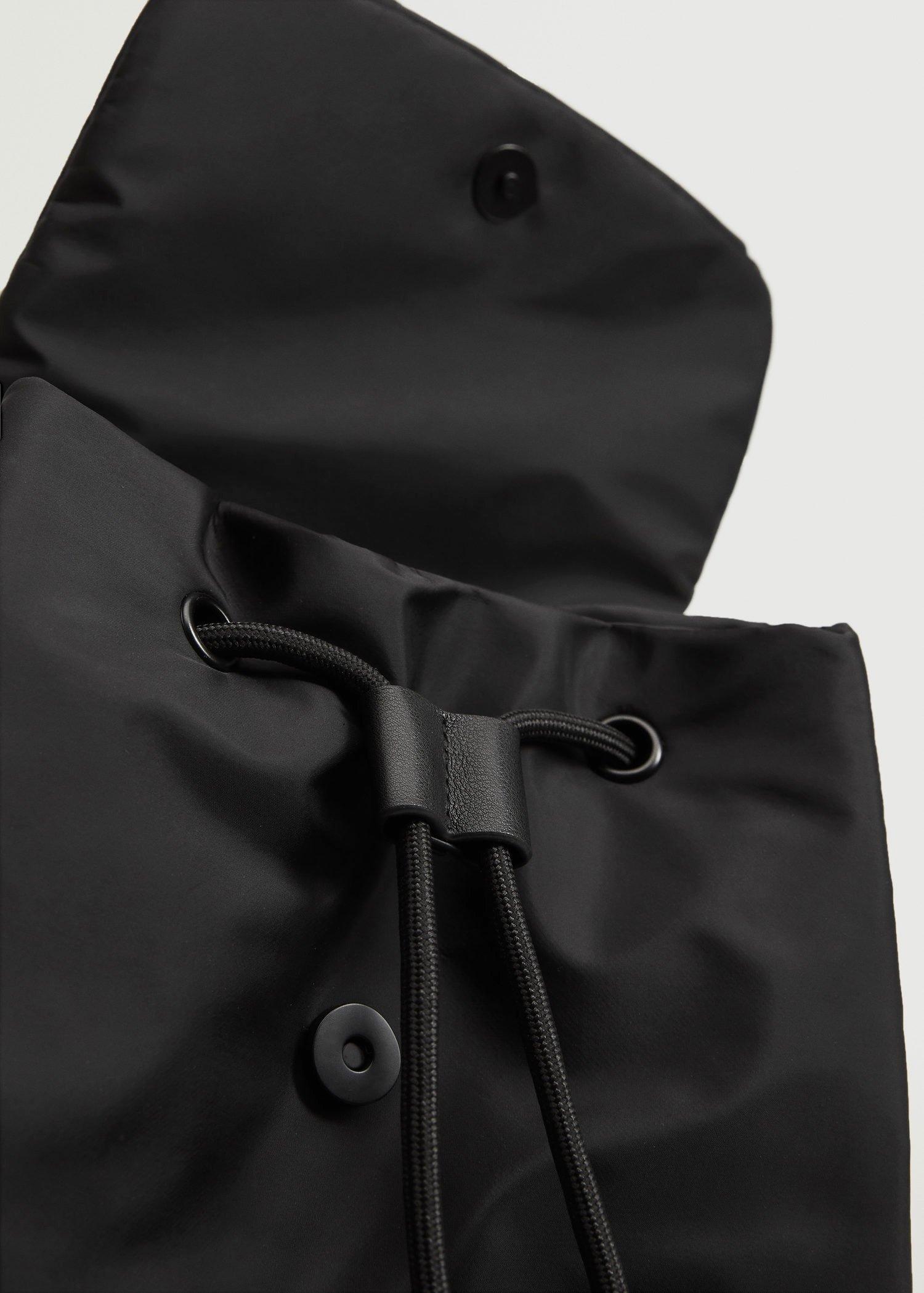 Black Quilted Backpack, Women, , large image number 3
