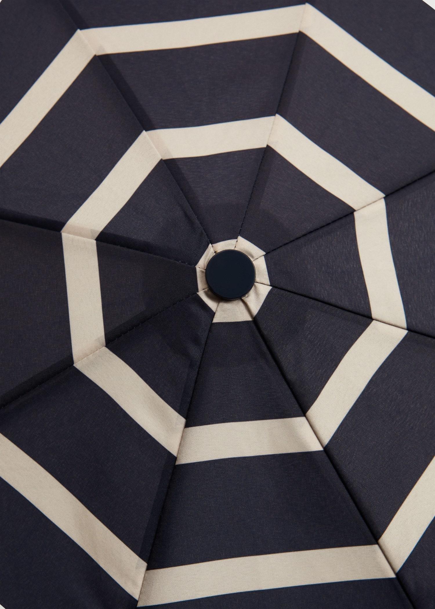 Navy Striped Folding Umbrella, Women, , large image number 3