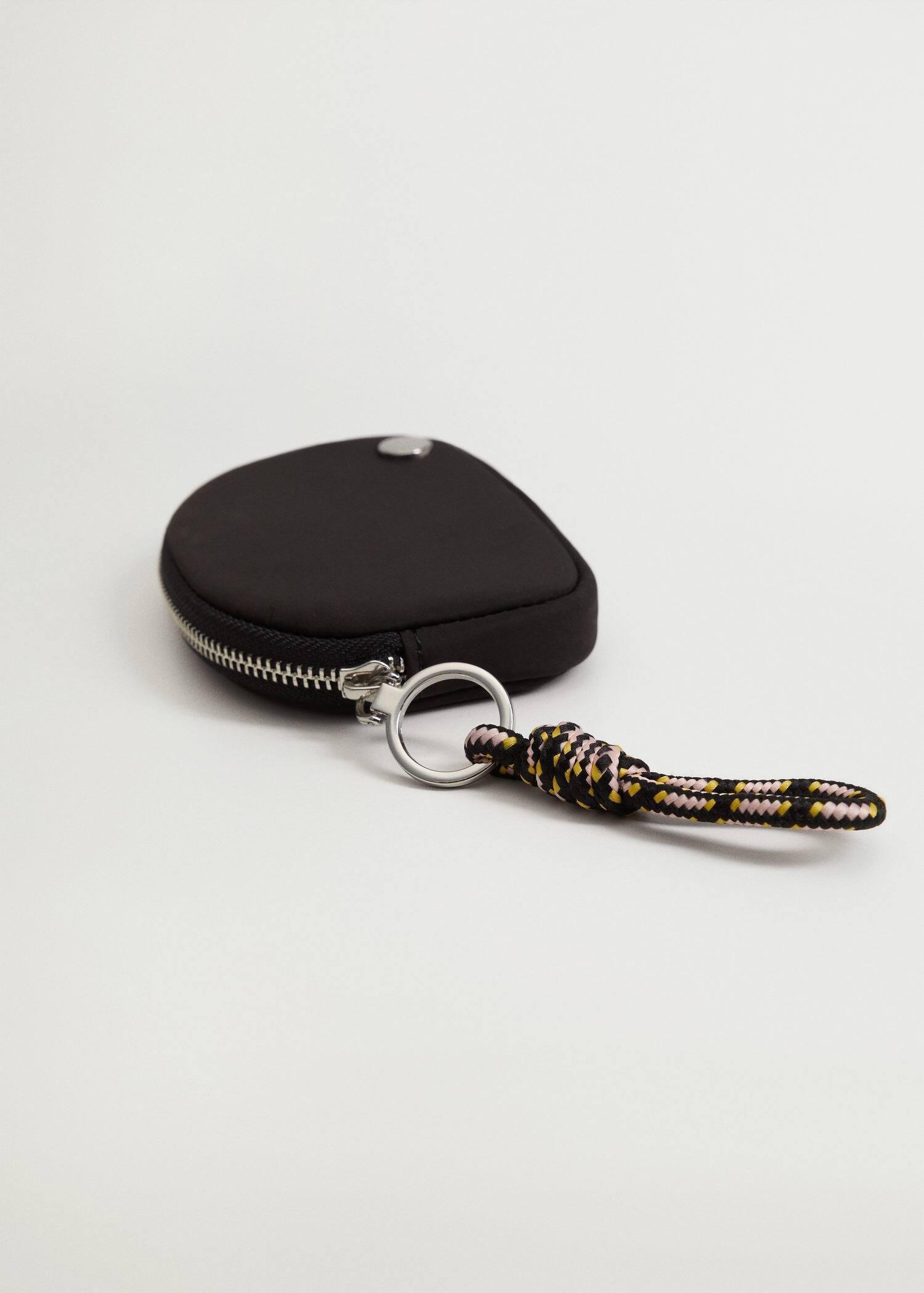 Black Quilted Coin Purse With Knot, Women, , large image number 1