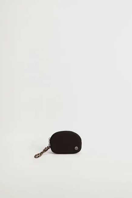Black Quilted Coin Purse With Knot, Women, , large image number 2