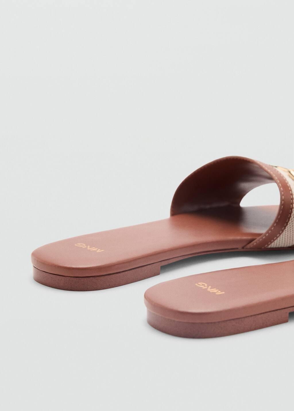 Brown Sandals With Buckle Strap, , large image number 1