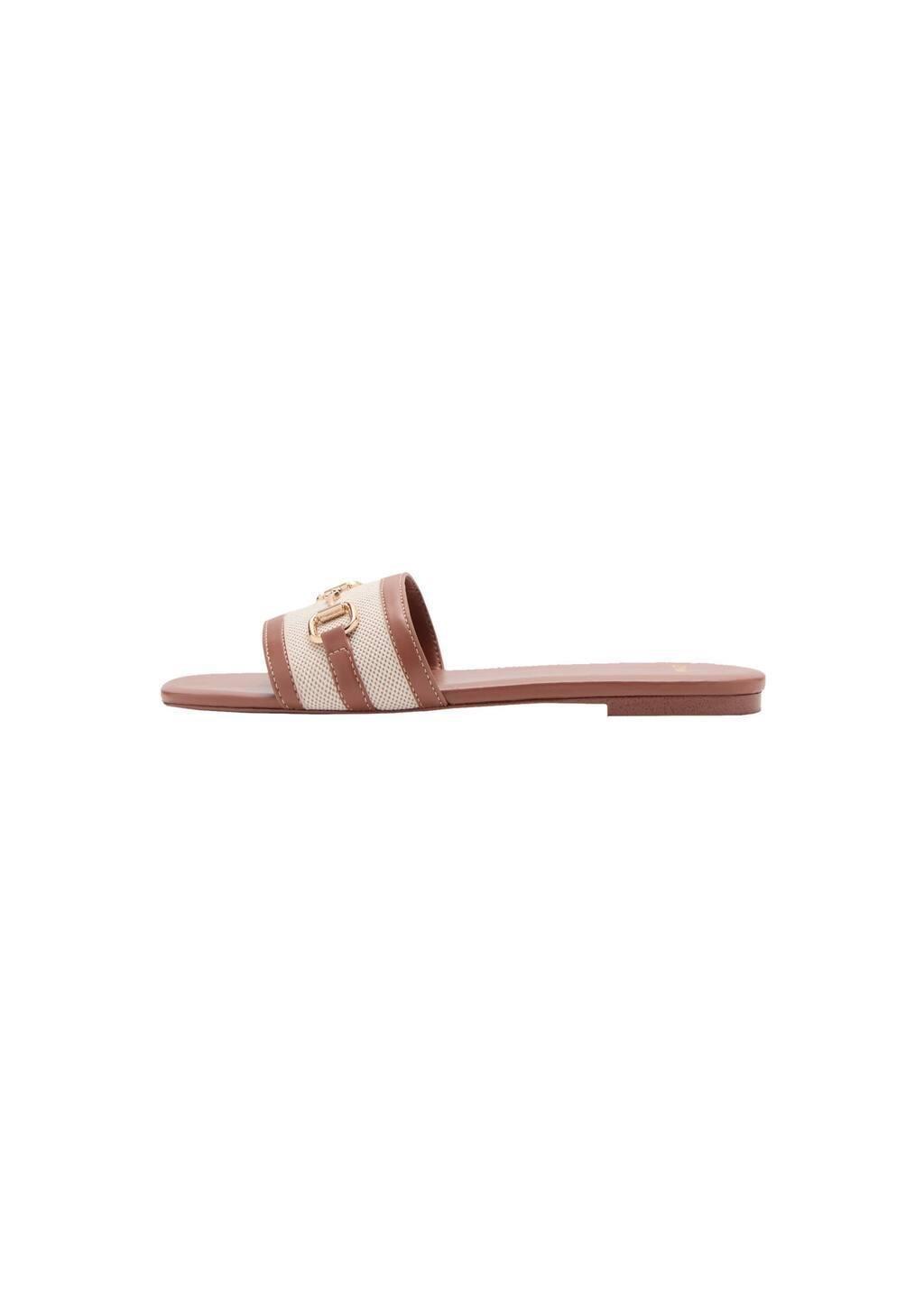 Brown Sandals With Buckle Strap, , large image number 3