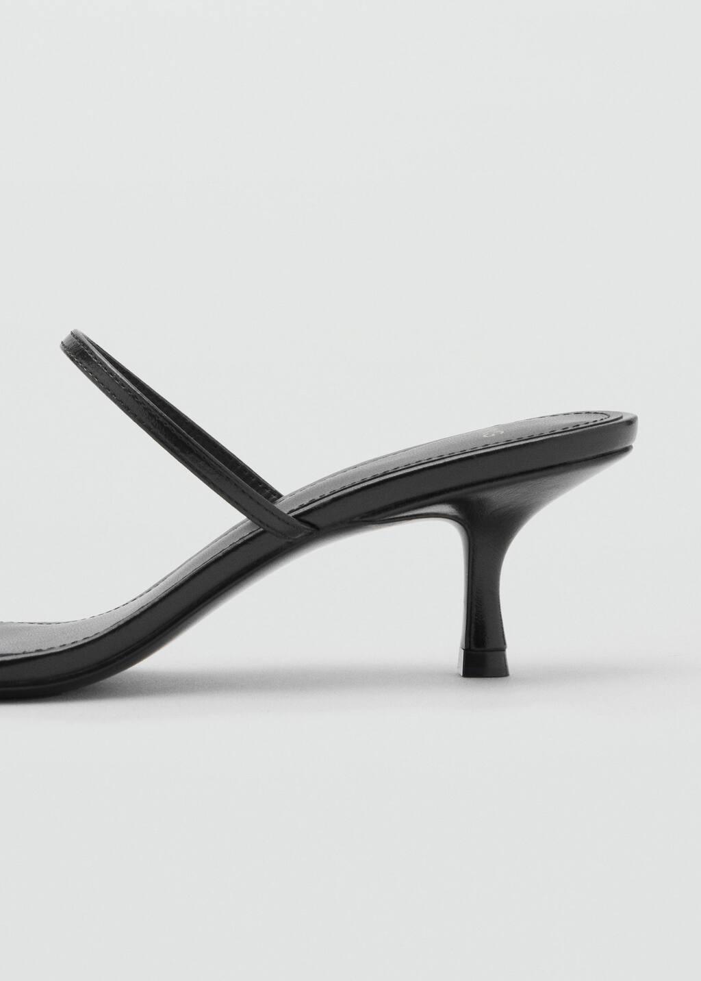 Black Heeled Sandals With Metallic Detail, 0201_99, large image number 3