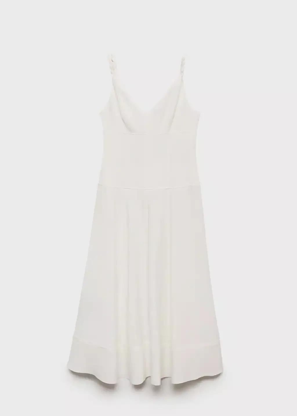 White V-Neckline Long Dress, , large image number 3