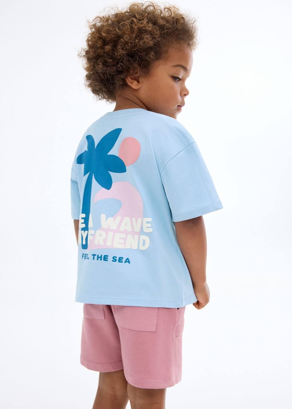LT-PASTEL BLUE Palm print T-shirt, Baby Boy, Light-Pastel Blue, large image number 3