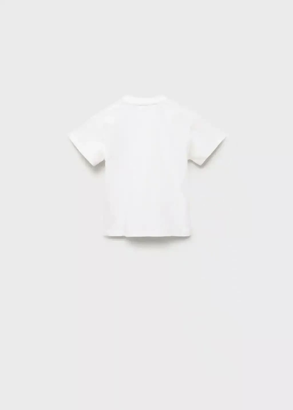 WHITE Embossed design T-shirt, Baby Boy, , large image number 1