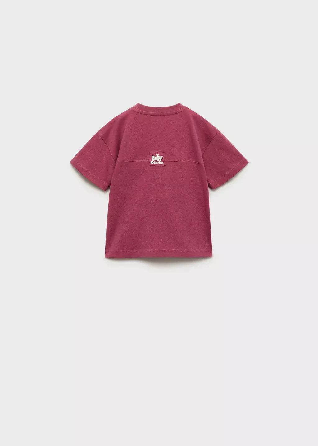 Red Embroidered Detail Print T-Shirt, Kids Boys, , large image number 1