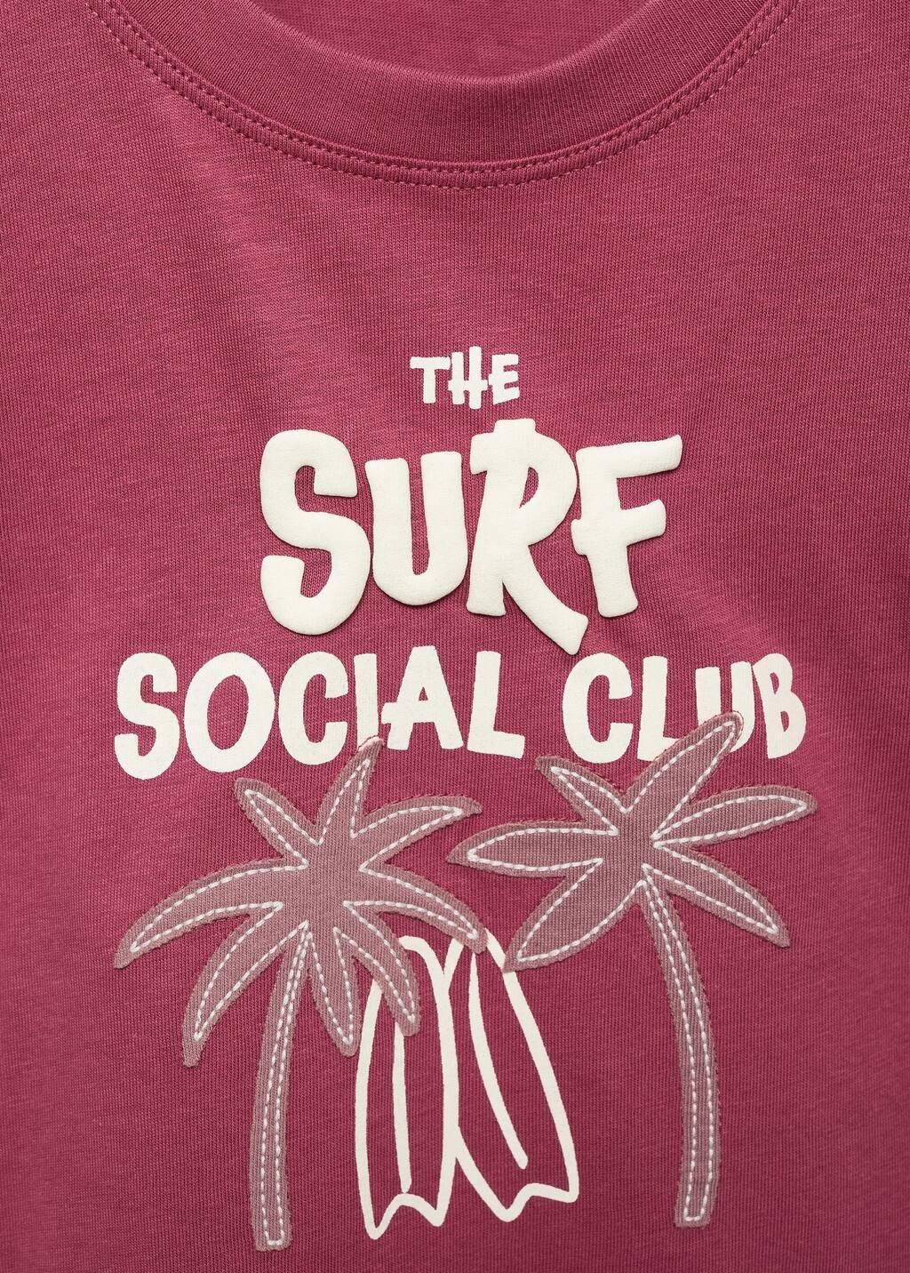 Red Embroidered Detail Print T-Shirt, Kids Boys, , large image number 2