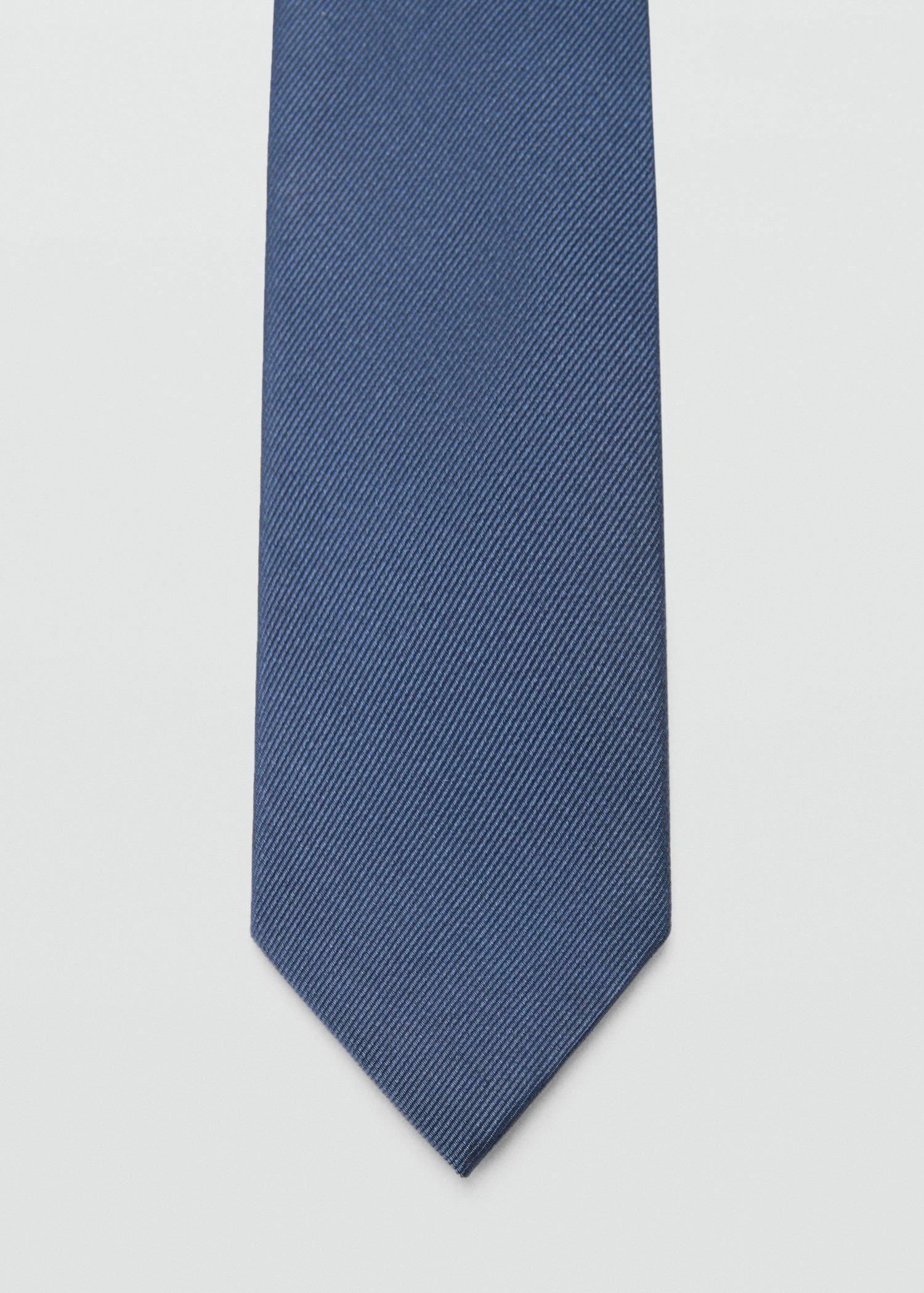 Blue Plain Silk Tie, Light-Pastel Blue, large image number 0